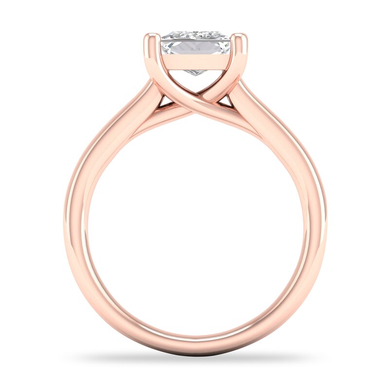 Main Image 3 of Diamond Solitaire Ring 2 ct tw Princess-cut 14K Rose Gold (I1/I)