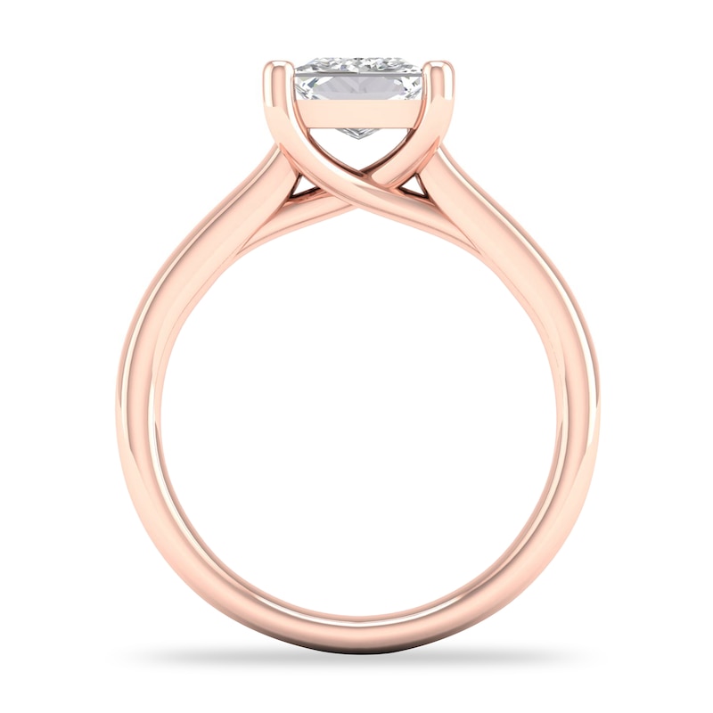 Main Image 3 of Diamond Solitaire Ring 2 ct tw Princess-cut 14K Rose Gold (SI2/I)