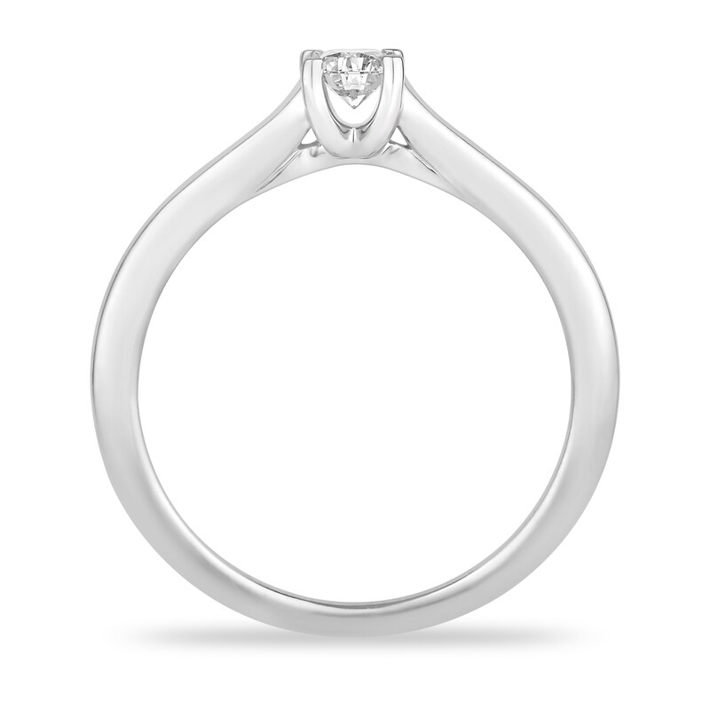 Diamond Solitaire Engagement Ring 1/5 ct tw Princess-cut 14K White Gold (I2/I)