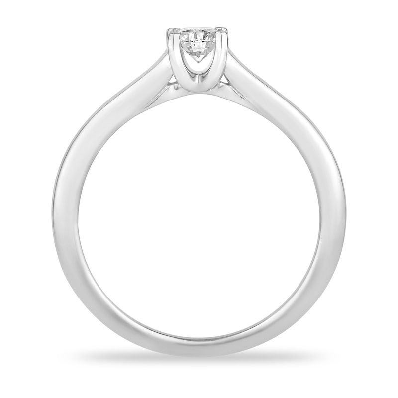 Main Image 2 of Diamond Solitaire Engagement Ring 3/8 ct tw Princess-cut 14K White Gold (I2/I)