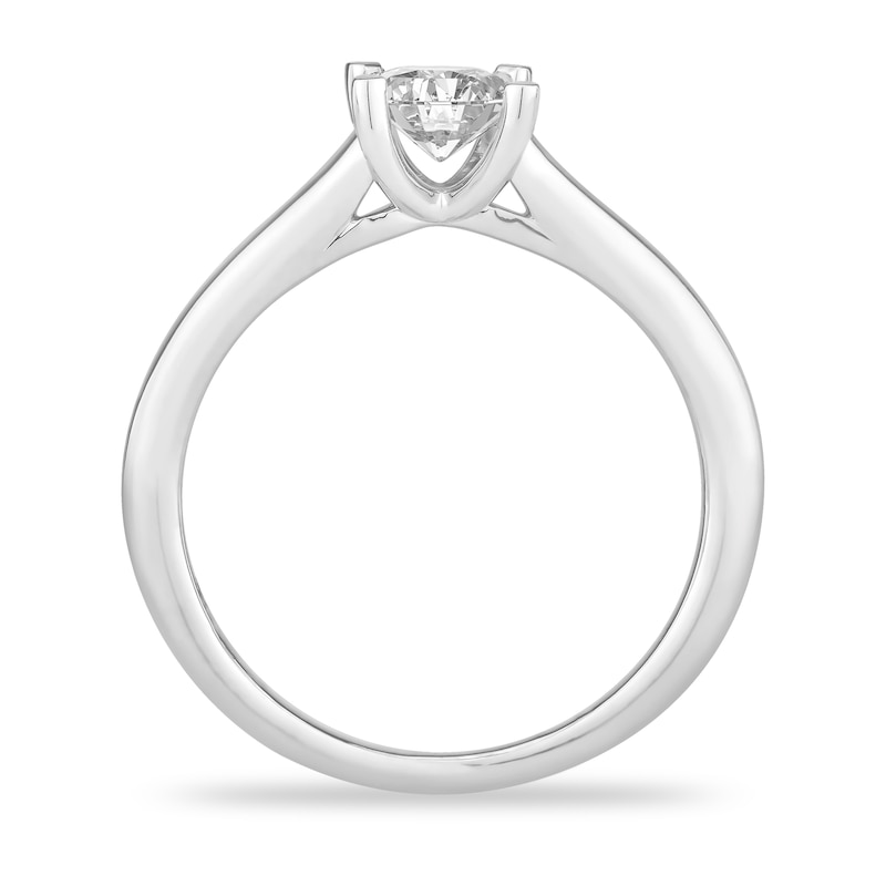 Diamond Solitaire Engagement Ring 7/8 ct tw Princess-cut 14K White Gold (I2/I)