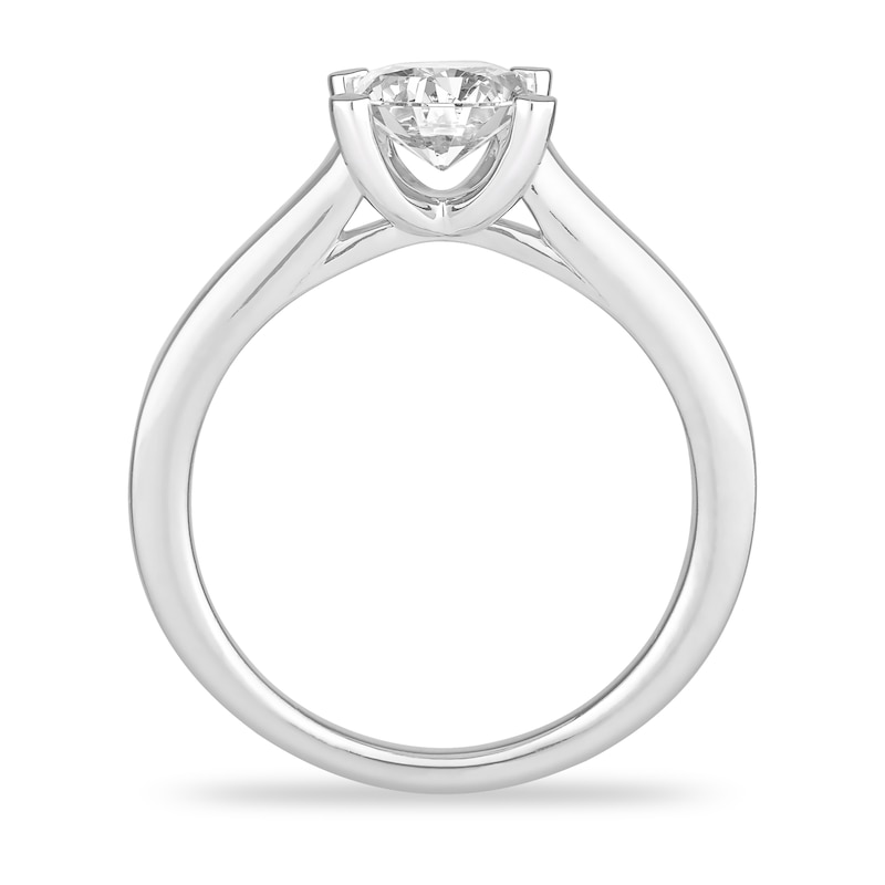 Main Image 2 of Diamond Solitaire Engagement Ring 3 ct tw Princess-cut 14K White Gold (I2/I)