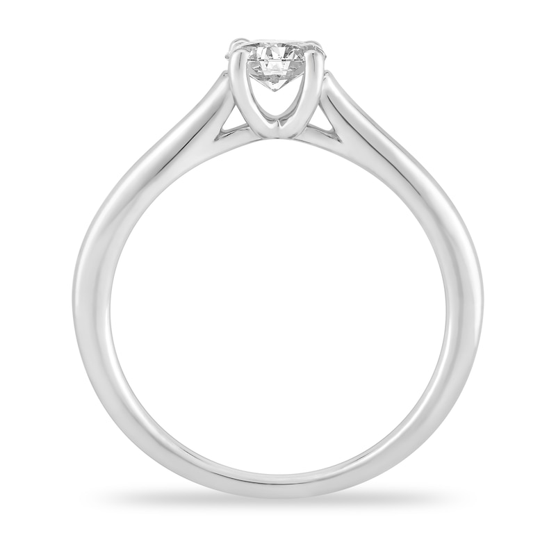 Main Image 3 of Diamond Solitaire Engagement Ring 1 ct tw Oval-cut 14K White Gold (I2/I)