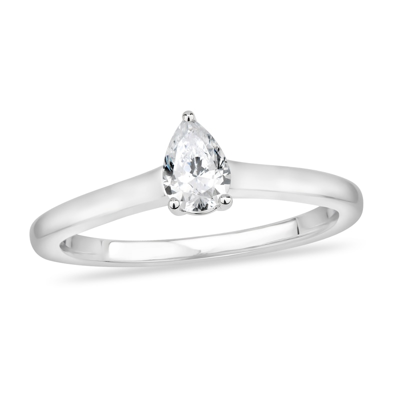 Diamond Solitaire Engagement Ring 1 ct tw Pear-shaped 14K Gold (I2/I