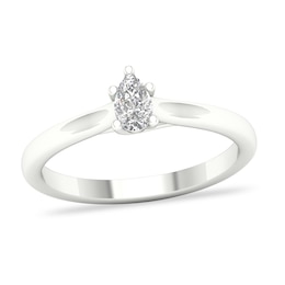 Diamond Solitaire Ring 1/4 ct tw Pear-shaped 14K White Gold (SI2/I)