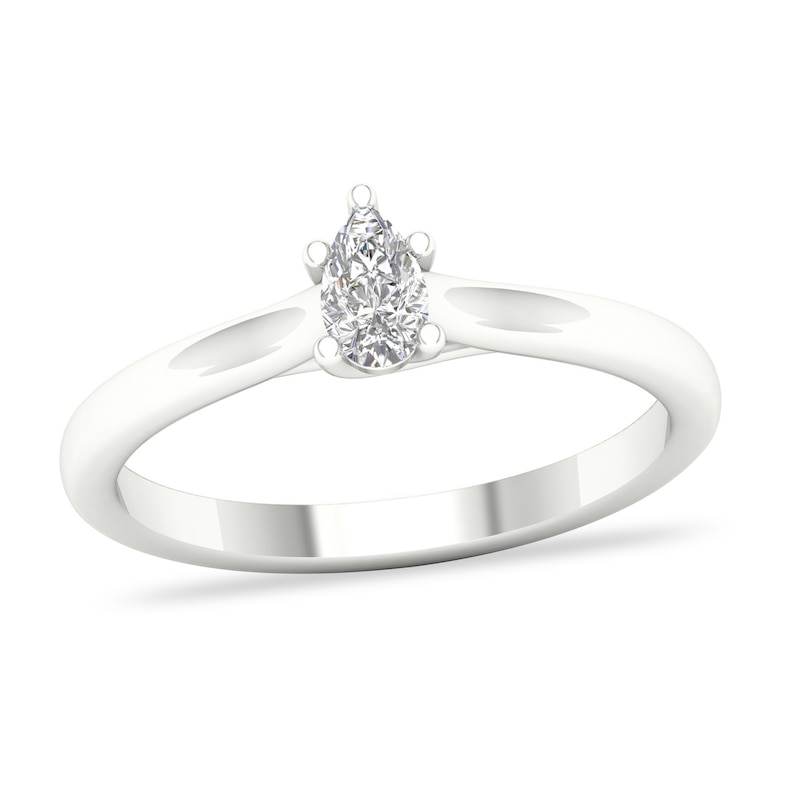 Diamond Solitaire Ring / ct tw Pear-shaped 14K Gold (SI2/I