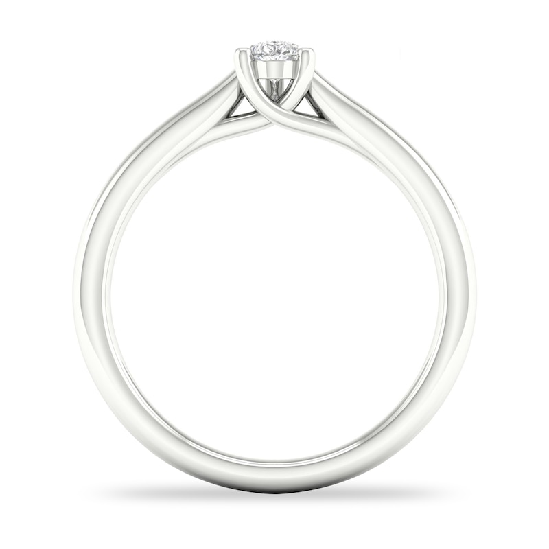 Main Image 3 of Diamond Solitaire Ring 1/4 ct tw Pear-shaped 14K White Gold (SI2/I)