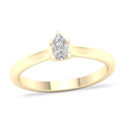 Diamond Solitaire Ring 1/4 ct tw Pear-shaped 14K Yellow Gold (SI2/I)