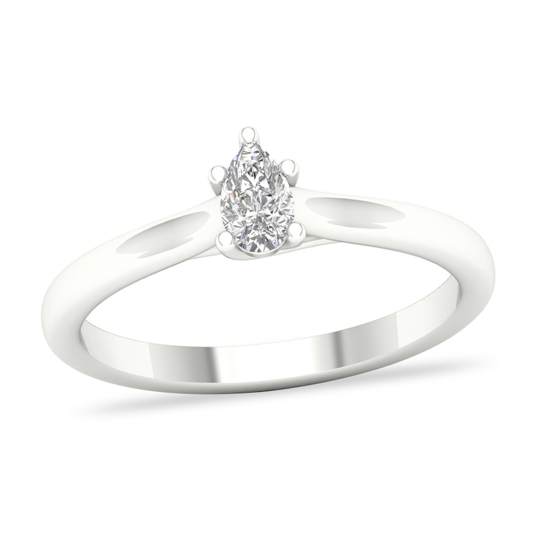 Diamond Solitaire Ring 1/4 ct tw Pear-shaped Platinum (SI2/I)