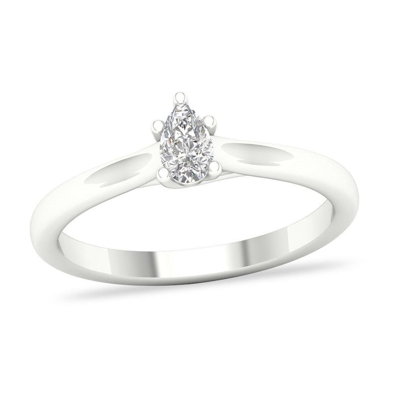 Diamond Solitaire Ring / ct tw Pear-shaped Platinum (SI2/I