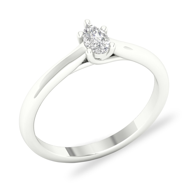 Diamond Solitaire Ring 1/4 ct tw Pear-shaped Platinum (SI2/I)