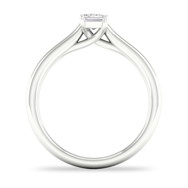 Main Image 3 of Diamond Solitaire Ring 1/2 ct tw Emerald-cut 14K White Gold (SI2/I)