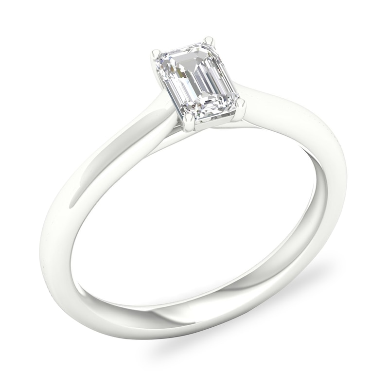 Diamond Solitaire Ring / ct tw Emerald-cut 14K Gold (SI2/I