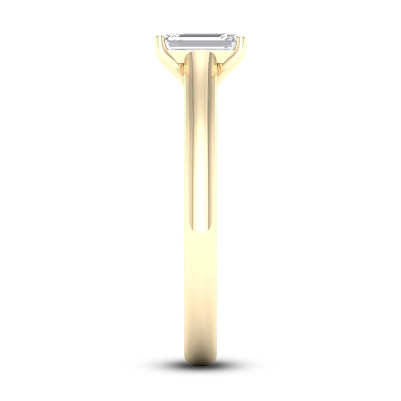 Main Image 4 of Diamond Solitaire Ring 1/2 ct tw Emerald-cut 14K Yellow Gold (SI2/I)