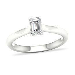 Diamond Solitaire Ring 1/2 ct tw Emerald-cut Platinum (SI2/I)