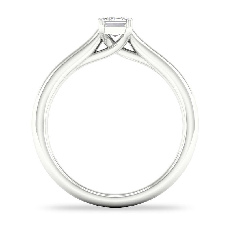 Diamond Solitaire Ring 1/2 ct tw Emerald-cut Platinum (SI2/I)