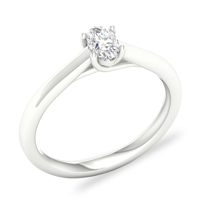 Diamond Solitaire Ring 1/3 ct tw Oval-cut Platinum (SI2/I)