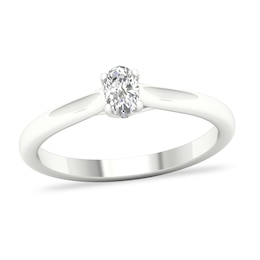 Diamond Solitaire Ring 1/4 ct tw Oval-cut 14K White Gold (SI2/I)