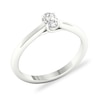 Thumbnail Image 4 of Diamond Solitaire Ring 1/4 ct tw Oval-cut 14K White Gold (SI2/I)
