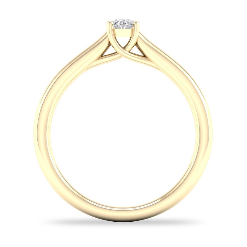 Diamond Solitaire Ring 1/4 ct tw Oval-cut 14K Yellow Gold (SI2/I)