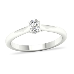 Diamond Solitaire Ring 1/4 ct tw Oval-cut Platinum (SI2/I)