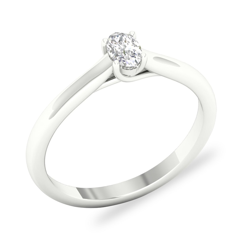 Diamond Solitaire Ring 1/4 ct tw Oval-cut Platinum (SI2/I)
