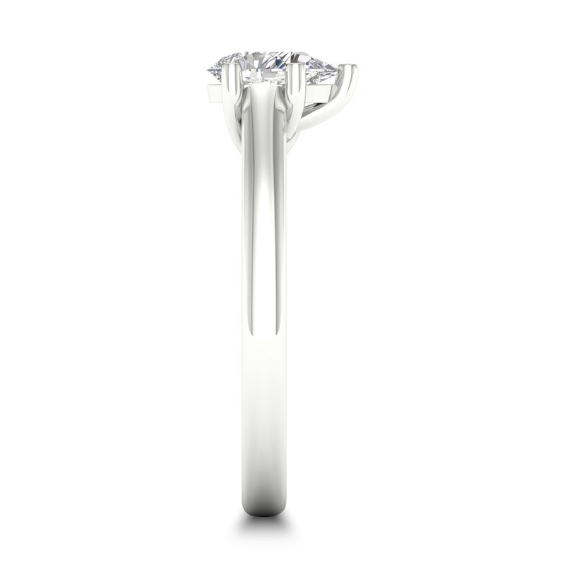 Main Image 2 of Diamond Solitaire Ring 1/2 ct tw Pear-shaped 14K White Gold (SI2/I)