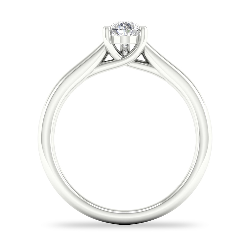 Main Image 3 of Diamond Solitaire Ring 1/2 ct tw Pear-shaped 14K White Gold (SI2/I)