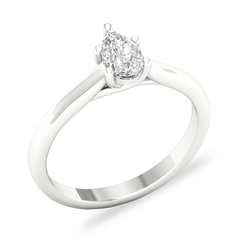 Diamond Solitaire Ring 1/2 ct tw Pear-shaped Platinum (SI2/I)