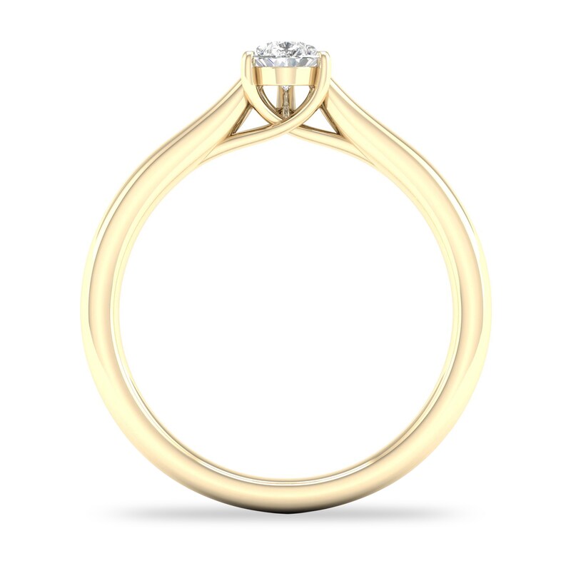 Diamond Solitaire Ring 1/3 ct tw Pear-shaped 14K Yellow Gold (SI2/I)