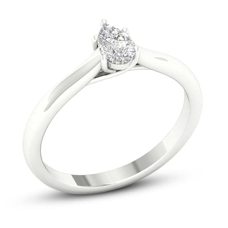 Diamond Solitaire Ring 1/3 ct tw Pear-shaped Platinum (SI2/I)
