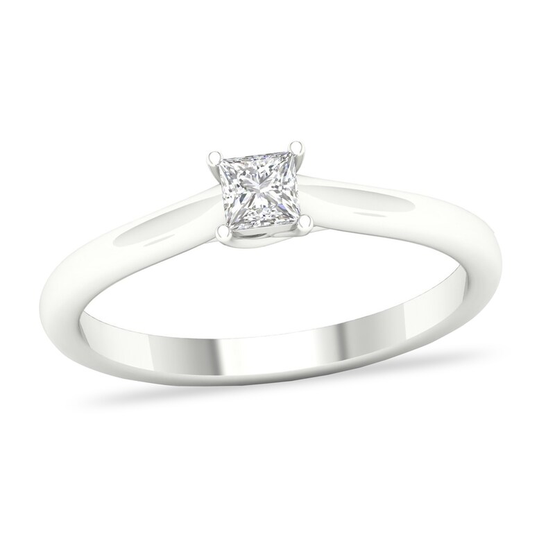 Diamond Solitaire Ring 1/4 ct tw Princess-cut 14K White Gold (SI2/I)