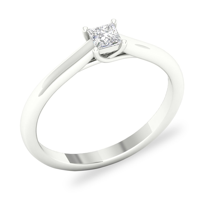 Diamond Solitaire Ring 1/4 ct tw Princess-cut 14K White Gold (SI2/I)