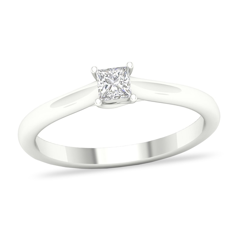 Main Image 1 of Diamond Solitaire Ring 1/4 ct tw Princess-cut Platinum (SI2/I)