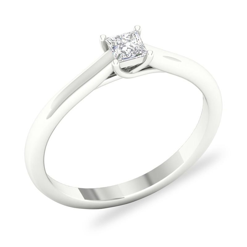 Diamond Solitaire Ring 1/4 ct tw Princess-cut Platinum (SI2/I)