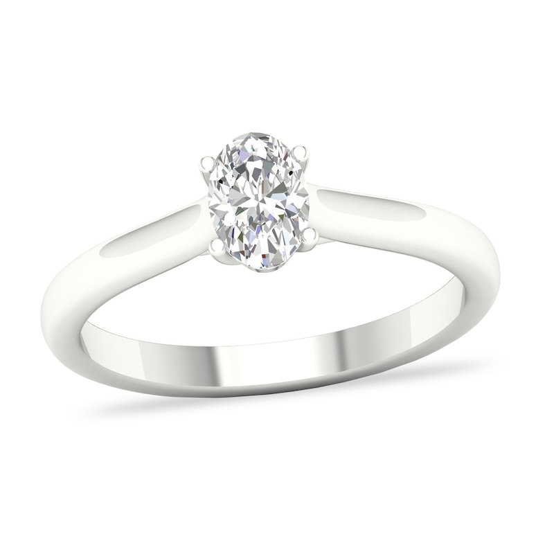 Diamond Solitaire Ring 1/2 ct tw Oval-cut 14K White Gold (SI2/I)