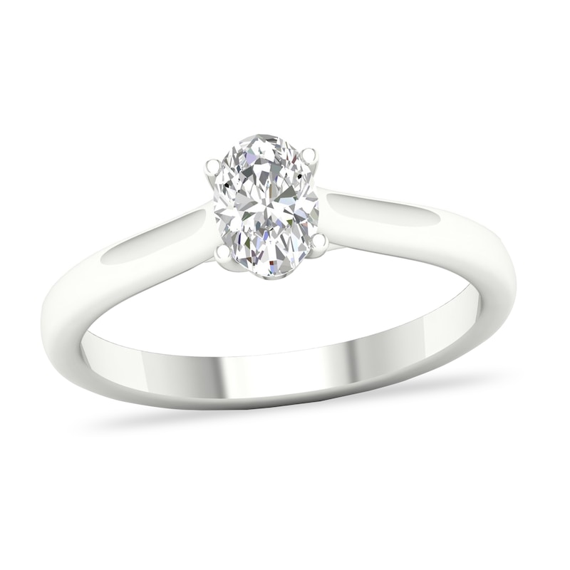 Diamond Solitaire Ring 1/2 ct tw Oval-cut Platinum (SI2/I)