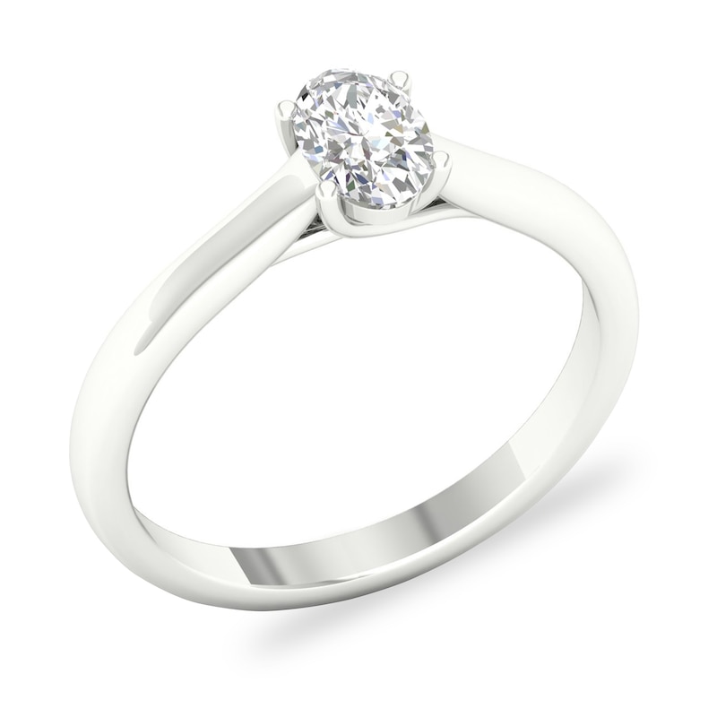 Diamond Solitaire Ring 1/2 ct tw Oval-cut Platinum (SI2/I)