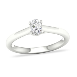 Diamond Solitaire Ring 1/3 ct tw Oval-cut 14K White Gold (SI2/I)
