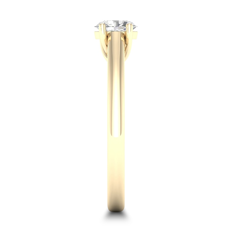 Diamond Solitaire Ring 1/3 ct tw Oval-cut 14K Yellow Gold (SI2/I)