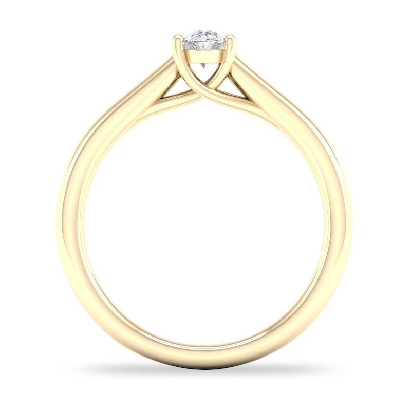 Diamond Solitaire Ring 1/3 ct tw Oval-cut 14K Yellow Gold (SI2/I)