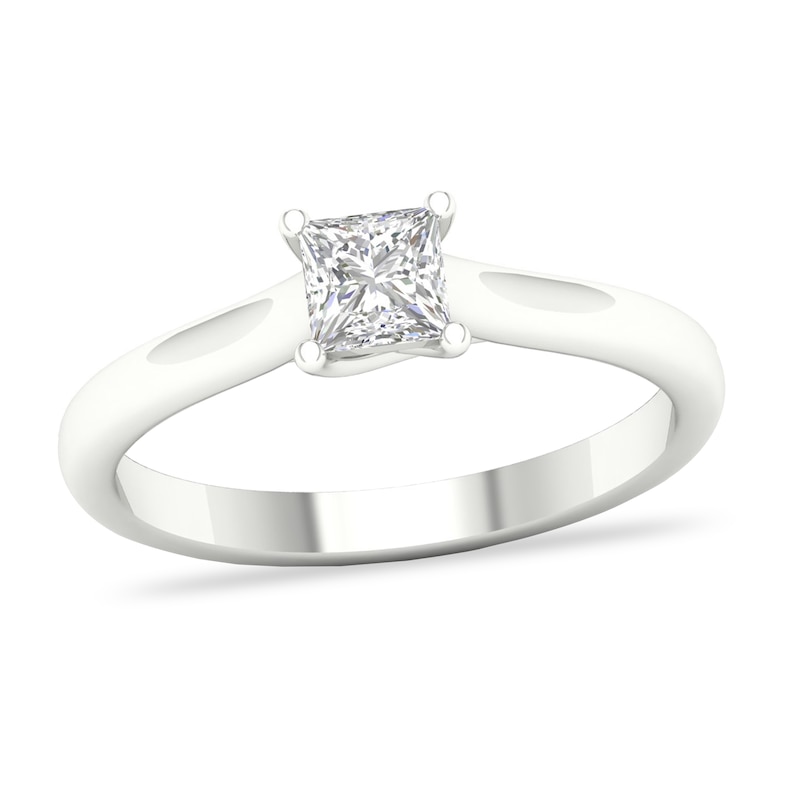 Diamond Solitaire Ring 1/2 ct tw Princess-cut Platinum (SI2/I)