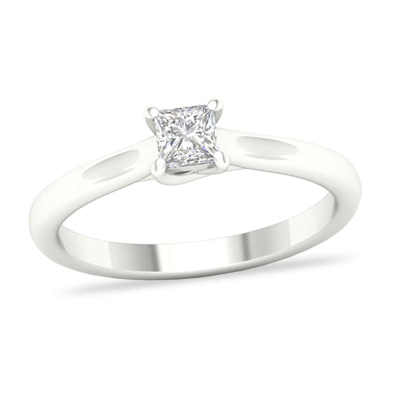 Diamond Solitaire Ring 1/3 ct tw Princess-cut 14K White Gold (SI2/I)