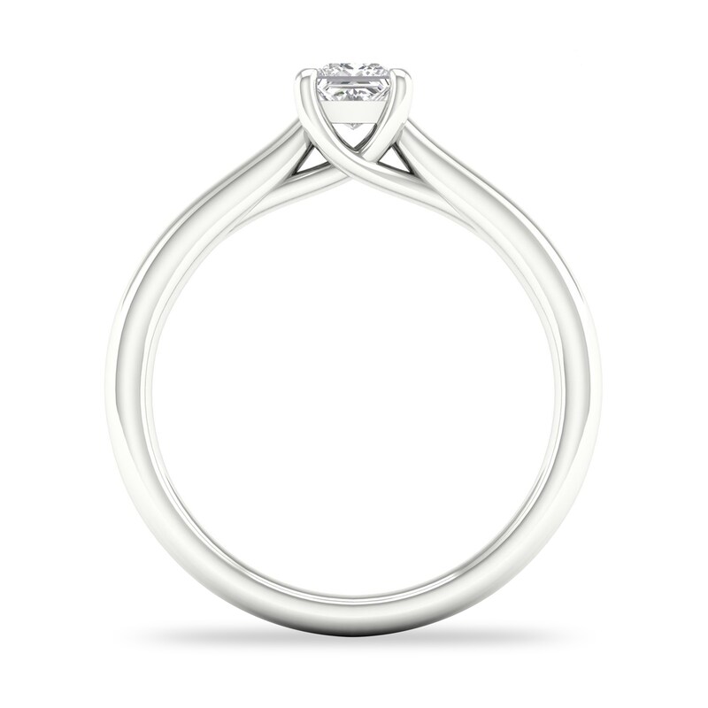 Main Image 3 of Diamond Solitaire Ring 1/3 ct tw Princess-cut 14K White Gold (SI2/I)