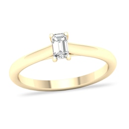 Diamond Solitaire Ring 1/3 ct tw Emerald-cut 14K Yellow Gold (SI2/I)