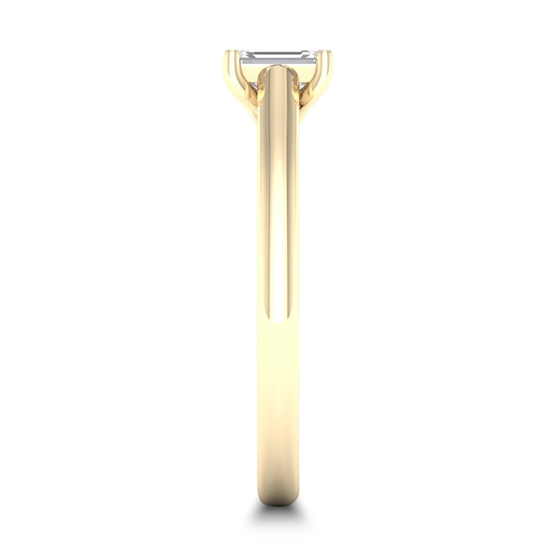 Main Image 2 of Diamond Solitaire Ring 1/3 ct tw Emerald-cut 14K Yellow Gold (SI2/I)