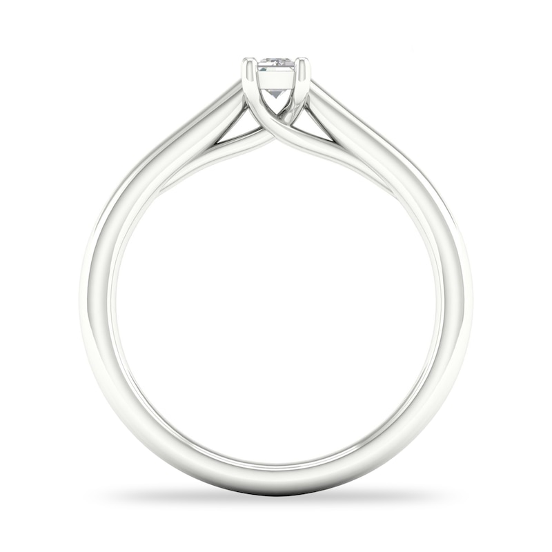 Main Image 3 of Diamond Solitaire Ring 1/3 ct tw Emerald-cut Platinum (SI2/I)
