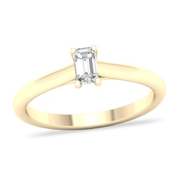 Diamond Solitaire Ring 1/4 ct tw Emerald-cut 14K Yellow Gold (SI2/I)