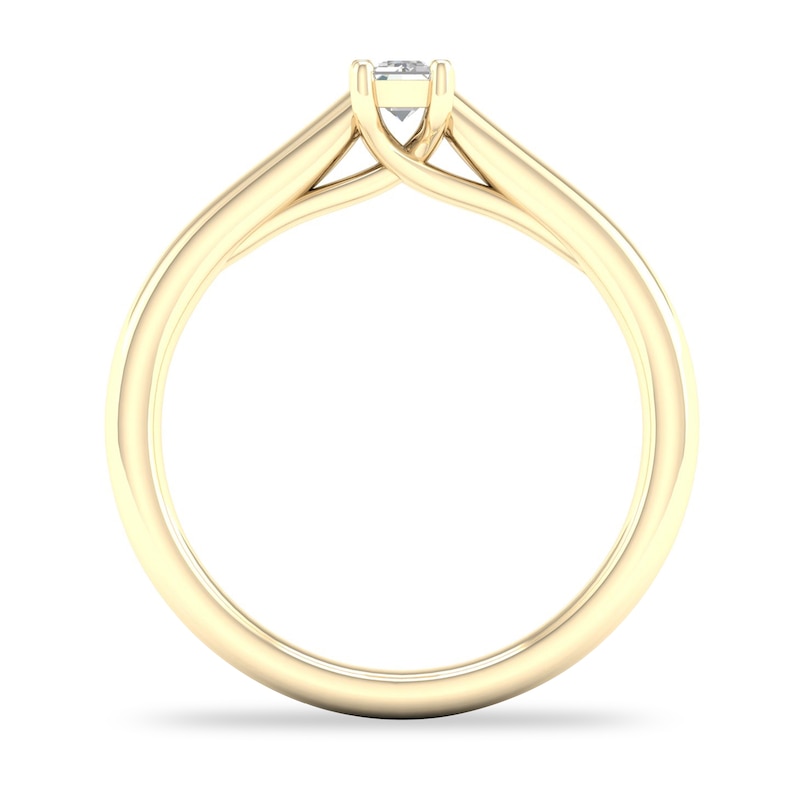 Diamond Solitaire Ring 1/4 ct tw Emerald-cut 14K Yellow Gold (SI2/I)