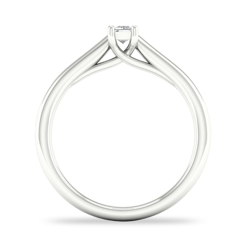 Main Image 3 of Diamond Solitaire Ring 1/4 ct tw Emerald-cut Platinum (SI2/I)